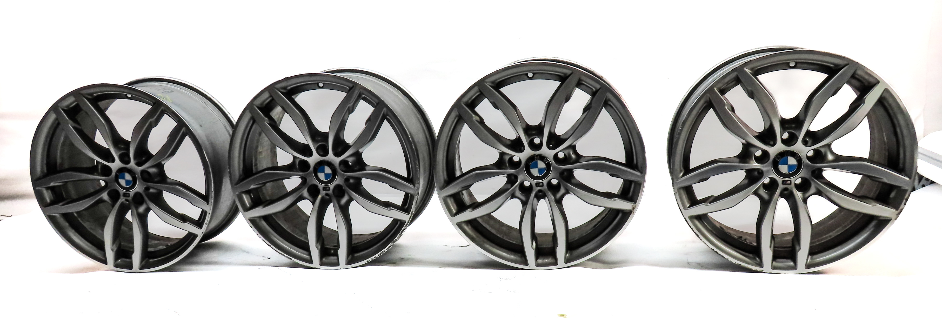 2015-2018 BMW X3 F25 19X8.5 IN 5 DOUBLE SPOKE w/out DIMPLE WHEEL RIM SET/4 — exact item pictured